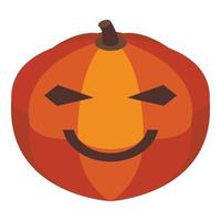 Lächeln Halloween-Kürbis-Symbol, isometrischer Stil vektor