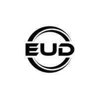 eud brev logotyp design i illustration. vektor logotyp, kalligrafi mönster för logotyp, affisch, inbjudan, etc.