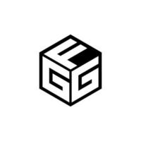 Ggf-Brief-Logo-Design in Abbildung. Vektorlogo, Kalligrafie-Designs für Logo, Poster, Einladung usw. vektor