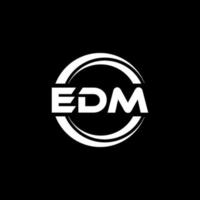 EDM-Brief-Logo-Design in Abbildung. Vektorlogo, Kalligrafie-Designs für Logo, Poster, Einladung usw. vektor