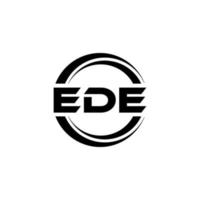 EDE-Brief-Logo-Design in Abbildung. Vektorlogo, Kalligrafie-Designs für Logo, Poster, Einladung usw. vektor