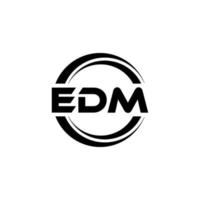 EDM brev logotyp design i illustration. vektor logotyp, kalligrafi mönster för logotyp, affisch, inbjudan, etc.