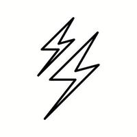 Einzigartiges Symbol für die Blitzvektorlinie vektor