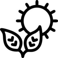 Sonnensymbol auf weißem Hintergrund, Illustration des Sonnensymbolsymbols in Schwarz auf weißem Hintergrund vektor