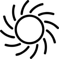 Sol ikon i vit bakgrund, illustration av Sol ikon symbol i svart på vit bakgrund vektor