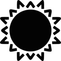 Sonnensymbol auf weißem Hintergrund, Illustration des Sonnensymbolsymbols in Schwarz auf weißem Hintergrund vektor