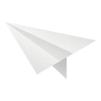 Papierflugzeug-Symbol, isometrischer Stil vektor