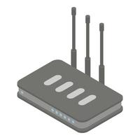 Firewall-Router-Symbol, isometrischer Stil vektor