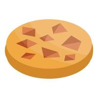 Schokoladenstück-Cookie-Symbol, isometrischer Stil vektor