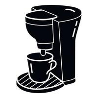 ikone der kaffeemaschine für zu hause, einfacher stil vektor