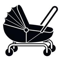 Kinderwagen-Symbol, einfacher Stil vektor