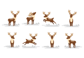Hjort Caribou Cartoon Vector
