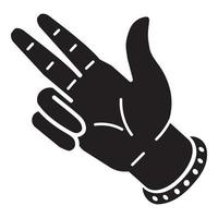 Hand-Rap-Schild-Symbol, einfachen Stil vektor