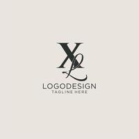 initialen xl buchstabe monogramm mit elegantem luxusstil. Corporate Identity und persönliches Logo vektor