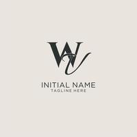 initialen wv buchstabe monogramm mit elegantem luxusstil. Corporate Identity und persönliches Logo vektor