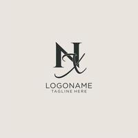 initialen nx buchstabe monogramm mit elegantem luxusstil. Corporate Identity und persönliches Logo vektor