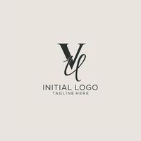 initialen vu brief monogramm mit elegantem luxusstil. Corporate Identity und persönliches Logo vektor