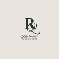 initialen rq buchstabe monogramm mit elegantem luxusstil. Corporate Identity und persönliches Logo vektor
