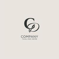 Initialen-CD-Buchstabenmonogramm mit elegantem Luxusstil. Corporate Identity und persönliches Logo vektor