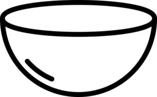 linje ikon för skål vektor