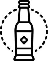 Zeilensymbol für Flasche vektor