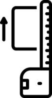 linje ikon för mått vektor