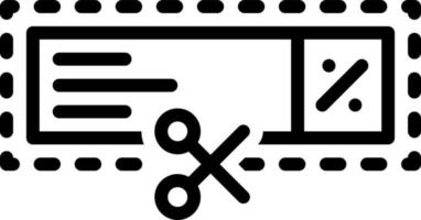 linje ikon för kuponger vektor