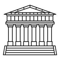 italienische tempelikone, umrissstil vektor