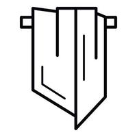 Handbadetuch-Symbol, Umrissstil vektor