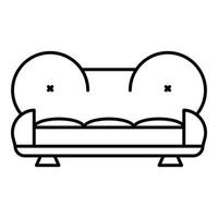 Kamel-Sofa-Symbol, Umrissstil vektor