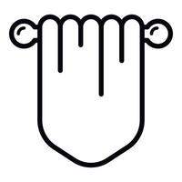 hand handduk ikon, översikt stil vektor