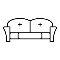 smoking soffa ikon, översikt stil vektor