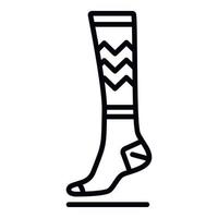 Baumwollsocken-Symbol, Umrissstil vektor