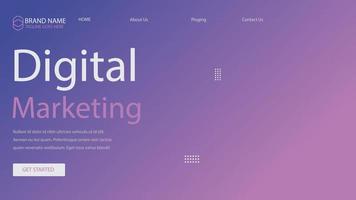 Landingpage-Design für digitales Marketing. vektor
