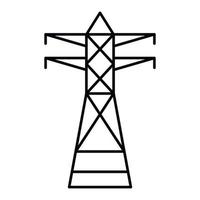 Symbol für den elektrischen Turm des Telefons, Umrissstil vektor