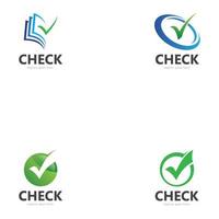 Checkliste Häkchen Check Logo Vorlage Vektor