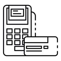 Symbol für Zahlungsterminal, Umrissstil vektor