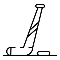 is hockey pinne ikon, översikt stil vektor