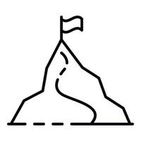 Skigebiet Bergsymbol, Umrissstil vektor