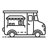 Festival-Food-Vehicle-Symbol, Outline-Stil vektor