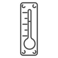 Symbol für Außenthermometer, Umrissstil vektor