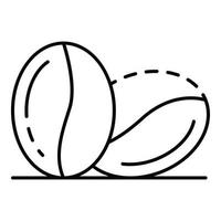 Kaffeebohnen-Symbol, Umrissstil vektor