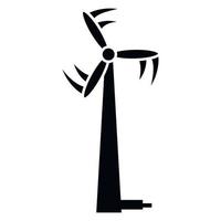 modern vind turbin ikon, enkel stil vektor