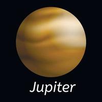 Jupiter-Planeten-Symbol, realistischer Stil vektor