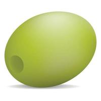 Natürliche grüne Olivenikone, realistischer Stil vektor