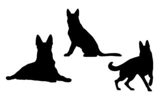 Hund schwarze Silhouette Vektordateien kostenloser Vektor-Download vektor