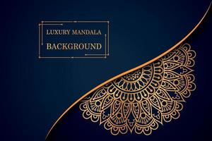 Luxuriöses dekoratives Mandala-Hintergrunddesign mit goldener Mandala-freier Vektordatei vektor