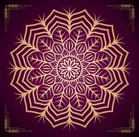 Luxuriöses dekoratives Mandala-Hintergrunddesign mit goldenem Mandala-freiem Vektor