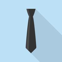 svart slips ikon, platt stil vektor