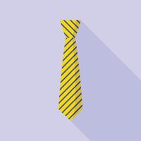 gelbes Krawattensymbol, flacher Stil vektor